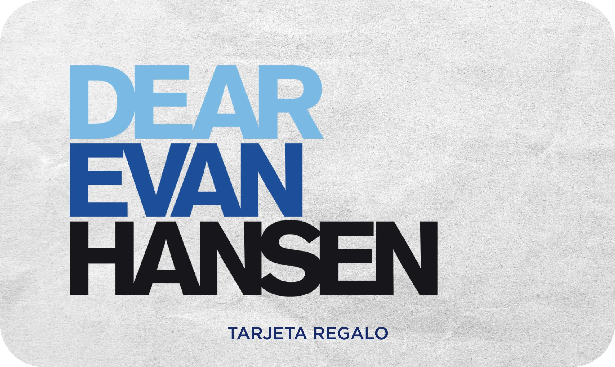 Querido Evan Hansen Tarjeta Regalo